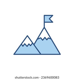 Mountains related vector icon. Isolated on white background. Vector illustration