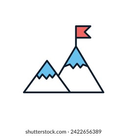 Mountains related vector icon. Isolated on white background. Vector illustration