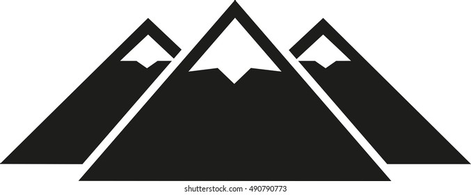Mountains rock icon