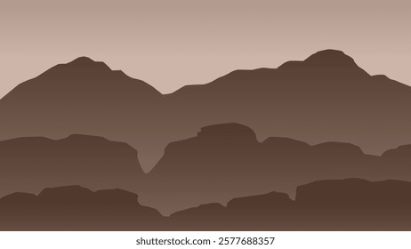 mountains rocks landscape horizon fog