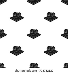 Mountains, rocks and landscape. Relief and mountains single icon in black style isometric vector symbol stock illustration web.