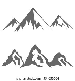 Mountains, rocks, mountain peaks. Flat design, vector illustration, vector.