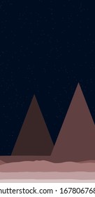 Mountains Rocks Panorame Generative Art background illustration