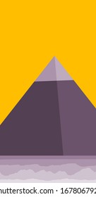 Mountains Rocks Panorame Generative Art background illustration