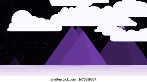 Mountains Rocks Panorame Generative Art background illustration