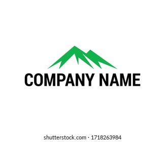 Berge, Felsen und Gipfel. Vektorgrafik- und Logo-Designelemente
