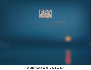 Mountains, sea, sky. Vector art. Illustration of soft colored abstract background. Web and mobile interface template. Travel corporate website design. Minimalistic backdrop.Editable. Blurred landscape