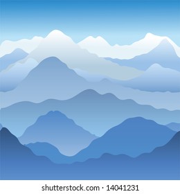 Mountains. Seamless vector illustration