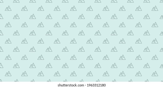 Mountains seamless vector pattern background, mountain icons, wallpaper design