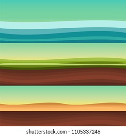 Mountains set in cartoon style for game, ground and rock. Cartoon stones for game design