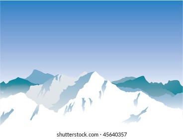 Mountains. Set. Vector illustration