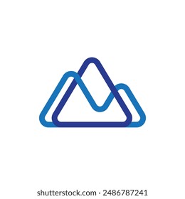 mountains from several combined triangles logo vector