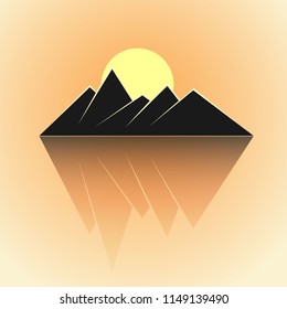 mountains with shadow and sun