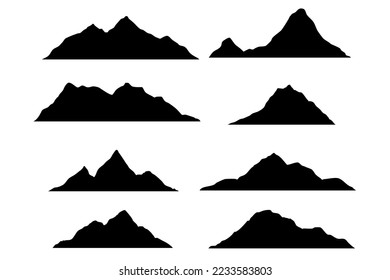 mountains silhouette. black mountains vector