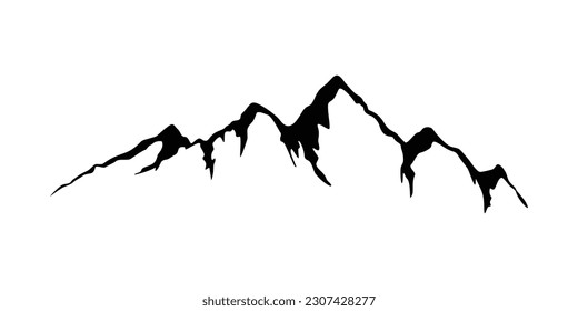 mountains silhouette design. adventure logo, sign and symbol.