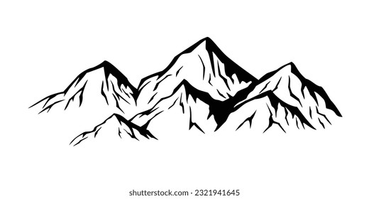 mountains silhouette design. adventure logo, sign and symbol.