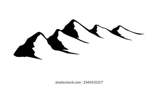 mountains silhouette design. adventure logo, sign and symbol.