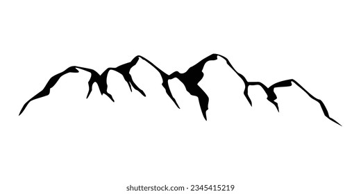 mountains silhouette design. adventure logo, sign and symbol.