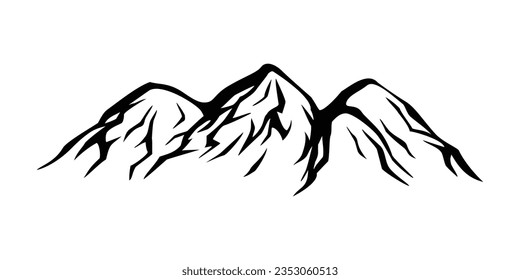 mountains silhouette design. adventure logo, sign and symbol.