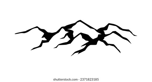 mountains silhouette design. adventure logo, sign and symbol.