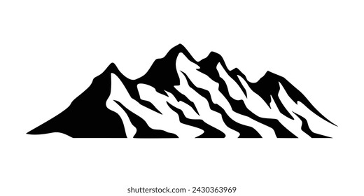 mountains silhouette design. adventure logo, sign and symbol.