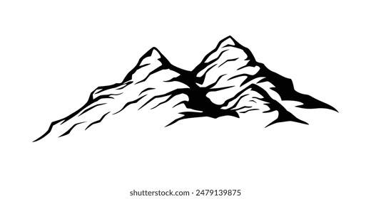 mountains silhouette design. adventure logo, sign and symbol.