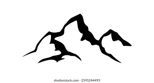mountains silhouette design. adventure logo, sign and symbol.