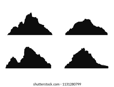 mountains silhouette. isolated vector illustration.