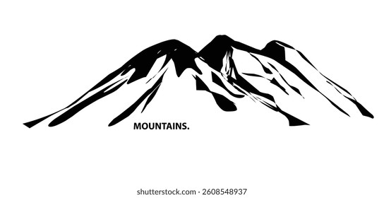 mountains silhouette vector illustration design