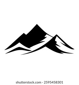 Mountains silhouettes on isolated background 