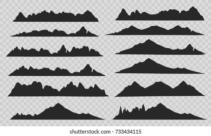 Mountain Silhouette Vector Art Designs - FreePatternsArea