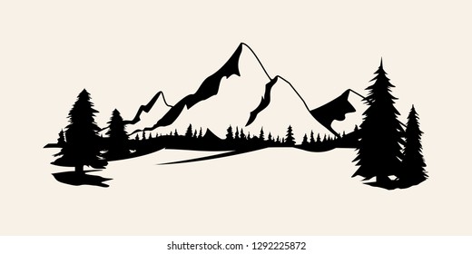 Free Free 83 Mountain Tree Svg SVG PNG EPS DXF File
