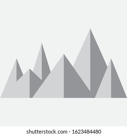 Mountains silhouettes. Mountains vector, Mountains vector of outdoor design elements, Mountain scenery, trees, pine vector, Mountain scenery.