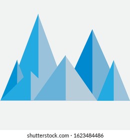 Mountains silhouettes. Mountains vector, Mountains vector of outdoor design elements, Mountain scenery, trees, pine vector, Mountain scenery.