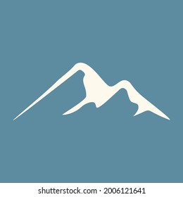 mountains simple isolated sign in vector