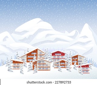 Mountains ski resort