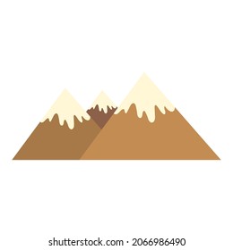 mountains snow peak vector icon
