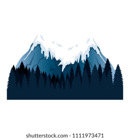 Seamless Psttern Colored Mountains Trees Vector Stock Vector (Royalty ...