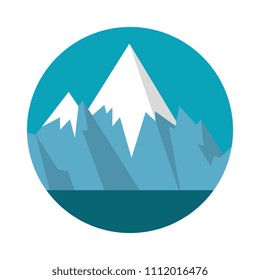 mountains with snow scene