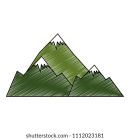 mountains with snow scene