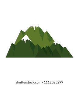 mountains with snow scene