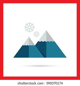 Mountains and snowflakes 