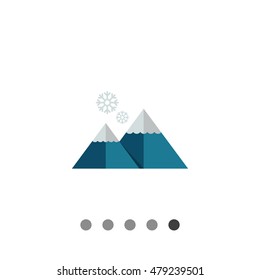 Mountains and snowflakes 