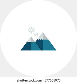 Mountains and snowflakes 