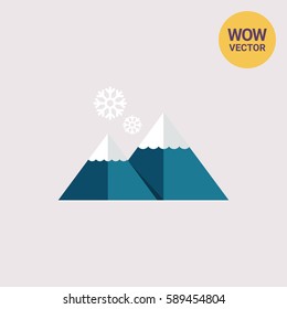 Mountains and snowflakes 