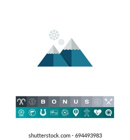 Mountains and snowflakes 