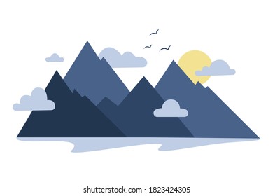 Montañas - Ilustración de vectores de stock