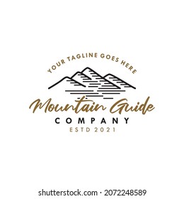 Mountains Stripes Logo Adventure Ourdoor Company Design Inspiration