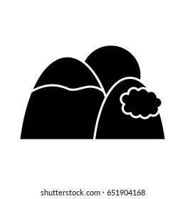 mountains and sun icon