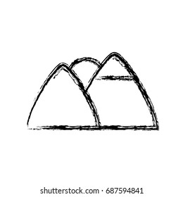 mountains and sun icon